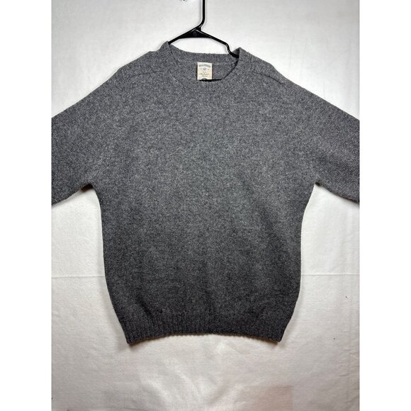 Bills Khakis New England Shetland Wool Sweater XL Gray Crewneck - Picture 1 of 10